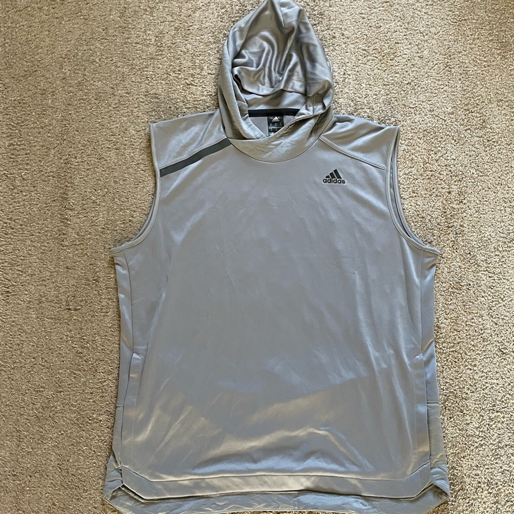 Adidas Mens Cut Off Hoodie